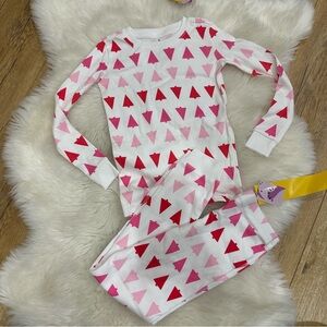 Primary Kids Pajamas with Red and Pink Tree Pattern